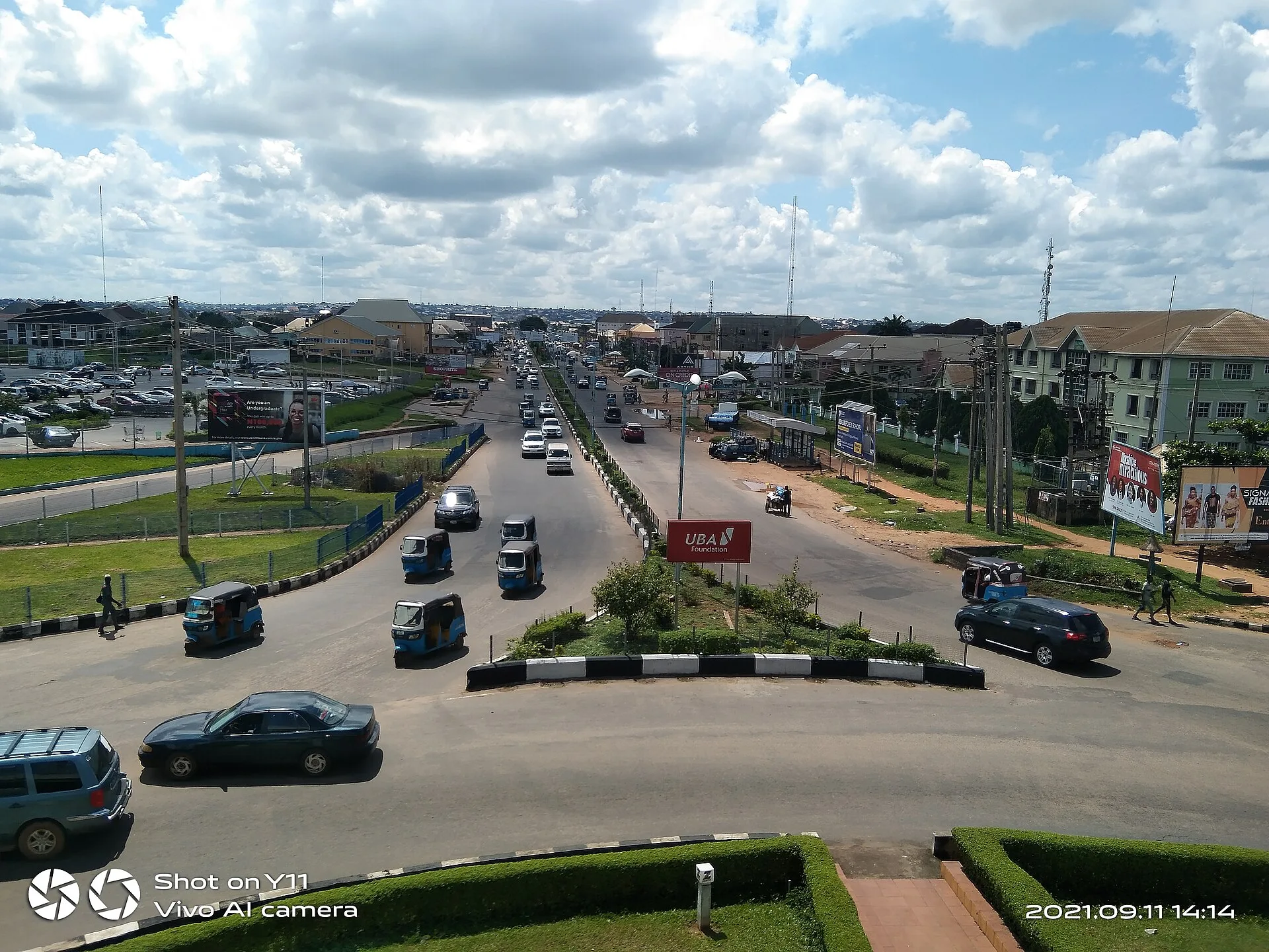 A city road in Asaba