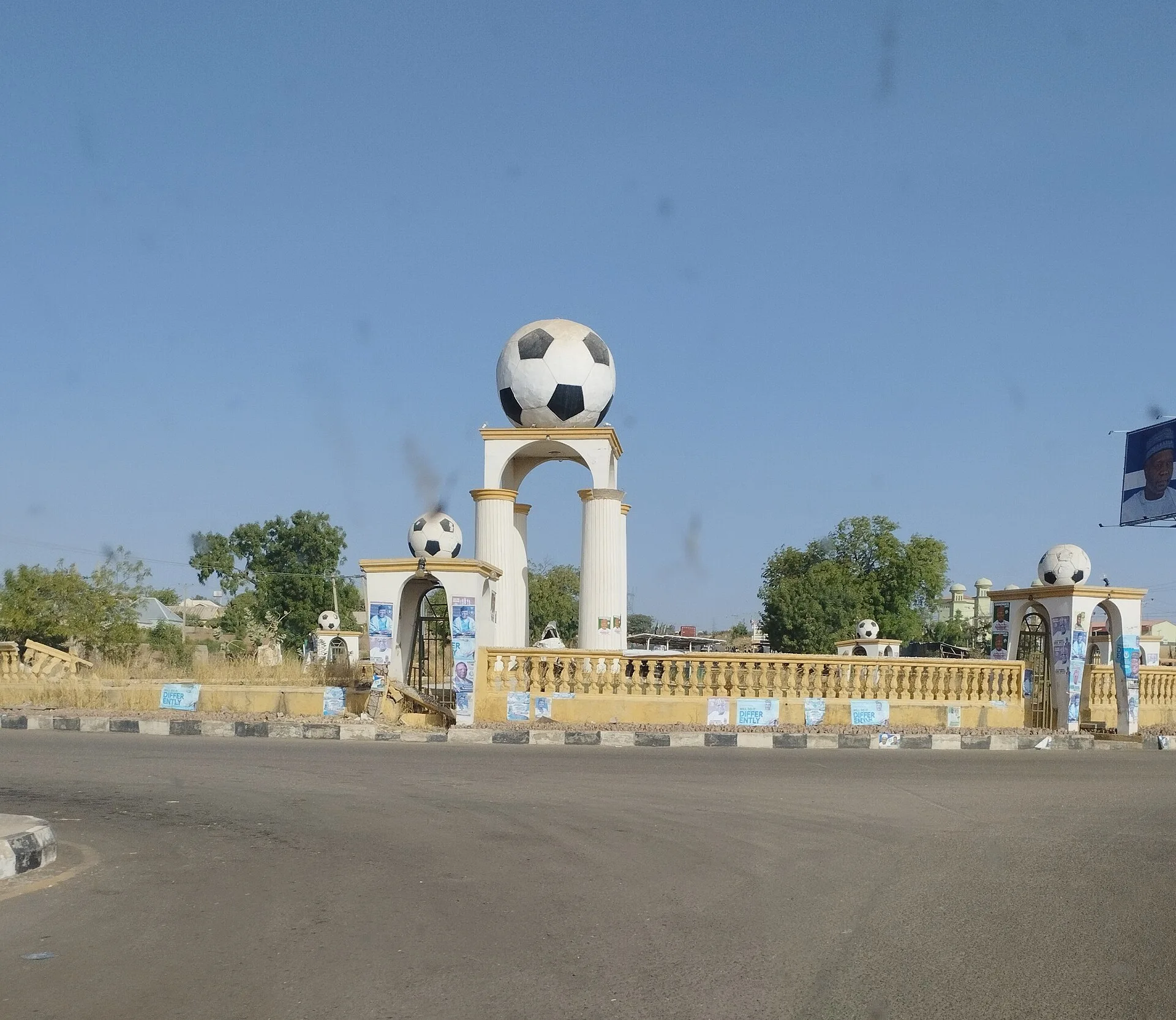 A landmark roundabout in Gombe